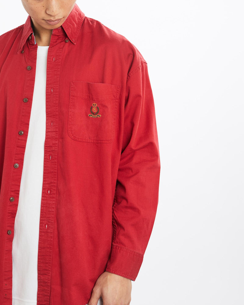 Vintage, 90s, Chaps, Ralph, Lauren, Button, Up, Shirt, The Real Deal, size large, colour Red, newtown, sydney, australia, thrift store, opshop, preloved, secondhand, sustainable, retro, antique, 70s, 80s, 90s, 2000s, 00s, fashion, clothing, streetwear, trendy, garment, style, boutique, store, shop, archive, sale, cheap, best, top, Shirts