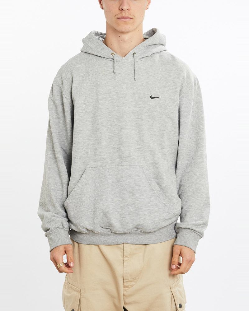 Vintage, Nike, Hooded, Sweatshirt, The Real Deal, size large, colour Grey, newtown, sydney, australia, thrift store, opshop, preloved, secondhand, sustainable, retro, antique, 70s, 80s, 90s, 2000s, 00s, fashion, clothing, streetwear, trendy, garment, style, boutique, store, shop, archive, sale, cheap, best, top, Sweats and hoodies