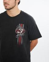 Vintage, Dale, Earnhardt, NASCAR, Racing, Tee, The Real Deal, size large, colour Black, newtown, sydney, australia, thrift store, opshop, preloved, secondhand, sustainable, retro, antique, 70s, 80s, 90s, 2000s, 00s, fashion, clothing, streetwear, trendy, garment, style, boutique, store, shop, archive, sale, cheap, best, top, T-Shirts