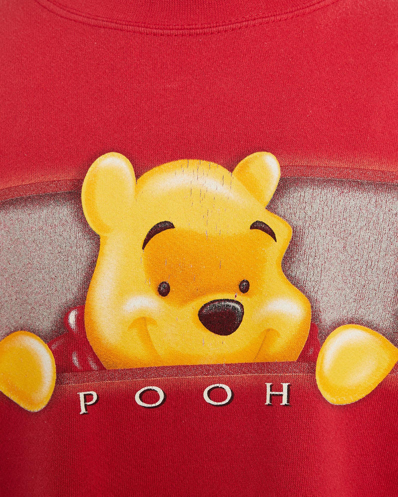 Vintage, 90s, Disney, Winnie, The, Pooh, Sweatshirt, The Real Deal, size extra large, colour Red, newtown, sydney, australia, thrift store, opshop, preloved, secondhand, sustainable, retro, antique, 70s, 80s, 90s, 2000s, 00s, fashion, clothing, streetwear, trendy, garment, style, boutique, store, shop, archive, sale, cheap, best, top, Sweats and hoodies