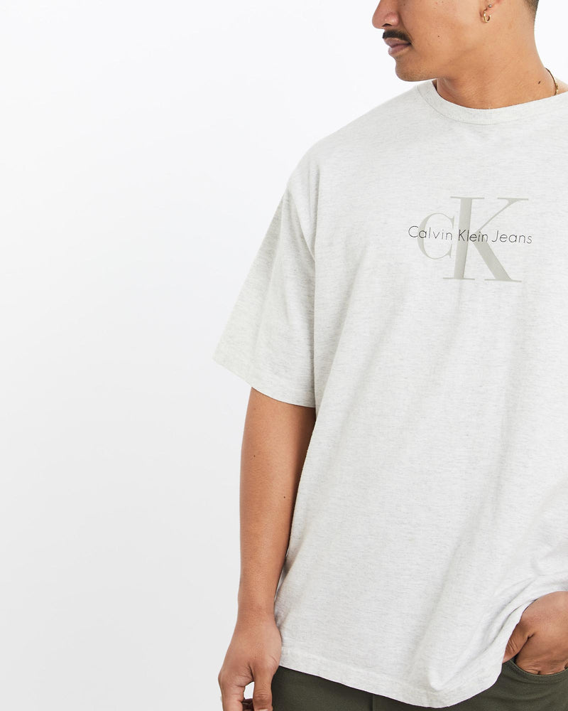 Vintage, Calvin, Klein, Tee, The Real Deal, size large, colour Grey, newtown, sydney, australia, thrift store, opshop, preloved, secondhand, sustainable, retro, antique, 70s, 80s, 90s, 2000s, 00s, fashion, clothing, streetwear, trendy, garment, style, boutique, store, shop, archive, sale, cheap, best, top, T-Shirts