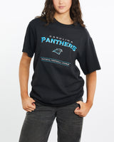 Vintage, 90s, NFL, Carolina, Panthers, Tee, The Real Deal, size medium, colour Black, newtown, sydney, australia, thrift store, opshop, preloved, secondhand, sustainable, retro, antique, 70s, 80s, 90s, 2000s, 00s, fashion, clothing, streetwear, trendy, garment, style, boutique, store, shop, archive, sale, cheap, best, top, T-Shirts