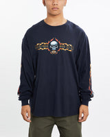 Vintage, Harley, Davidson, Long, Sleeve, Tee, The Real Deal, size large, colour Navy, newtown, sydney, australia, thrift store, opshop, preloved, secondhand, sustainable, retro, antique, 70s, 80s, 90s, 2000s, 00s, fashion, clothing, streetwear, trendy, garment, style, boutique, store, shop, archive, sale, cheap, best, top, T-Shirts