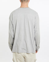 Vintage, Nike, Long, Sleeve, Tee, The Real Deal, size double extra large, colour Grey, newtown, sydney, australia, thrift store, opshop, preloved, secondhand, sustainable, retro, antique, 70s, 80s, 90s, 2000s, 00s, fashion, clothing, streetwear, trendy, garment, style, boutique, store, shop, archive, sale, cheap, best, top, T-Shirts