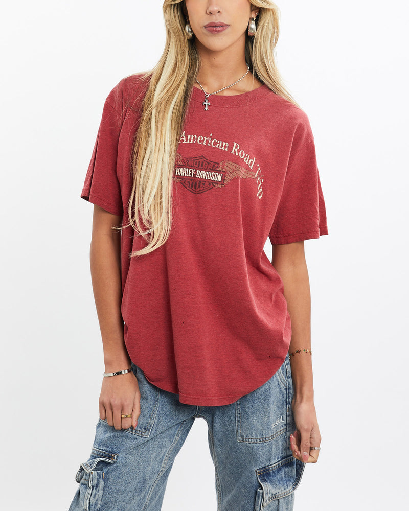 Vintage, Harley, Davidson, Tee, The Real Deal, size small, colour Red, newtown, sydney, australia, thrift store, opshop, preloved, secondhand, sustainable, retro, antique, 70s, 80s, 90s, 2000s, 00s, fashion, clothing, streetwear, trendy, garment, style, boutique, store, shop, archive, sale, cheap, best, top, T-Shirts