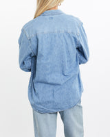 Vintage, Lee, Denim, Button, Up, Shirt, The Real Deal, size extra small, colour Blue, newtown, sydney, australia, thrift store, opshop, preloved, secondhand, sustainable, retro, antique, 70s, 80s, 90s, 2000s, 00s, fashion, clothing, streetwear, trendy, garment, style, boutique, store, shop, archive, sale, cheap, best, top, Shirts