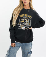 Vintage, 1997, NCAA, Missouri, Tigers, Sweatshirt, The Real Deal, size small, colour Black, newtown, sydney, australia, thrift store, opshop, preloved, secondhand, sustainable, retro, antique, 70s, 80s, 90s, 2000s, 00s, fashion, clothing, streetwear, trendy, garment, style, boutique, store, shop, archive, sale, cheap, best, top, Sweats and hoodies