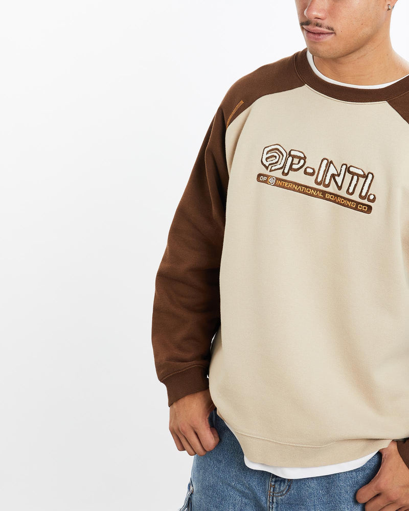 Vintage, 90s, Ocean, Pacific, Sweatshirt, The Real Deal, size extra large, colour Brown, newtown, sydney, australia, thrift store, opshop, preloved, secondhand, sustainable, retro, antique, 70s, 80s, 90s, 2000s, 00s, fashion, clothing, streetwear, trendy, garment, style, boutique, store, shop, archive, sale, cheap, best, top, Sweats and hoodies