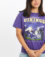 Vintage, Reebok, NFL, Minnesota, Vikings, Tee, The Real Deal, size double extra small, colour Purple, newtown, sydney, australia, thrift store, opshop, preloved, secondhand, sustainable, retro, antique, 70s, 80s, 90s, 2000s, 00s, fashion, clothing, streetwear, trendy, garment, style, boutique, store, shop, archive, sale, cheap, best, top, T-Shirts