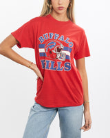 Vintage, 80s, NFL, Buffalo, Bills, Tee, The Real Deal, size extra small, colour Red, newtown, sydney, australia, thrift store, opshop, preloved, secondhand, sustainable, retro, antique, 70s, 80s, 90s, 2000s, 00s, fashion, clothing, streetwear, trendy, garment, style, boutique, store, shop, archive, sale, cheap, best, top, T-Shirts