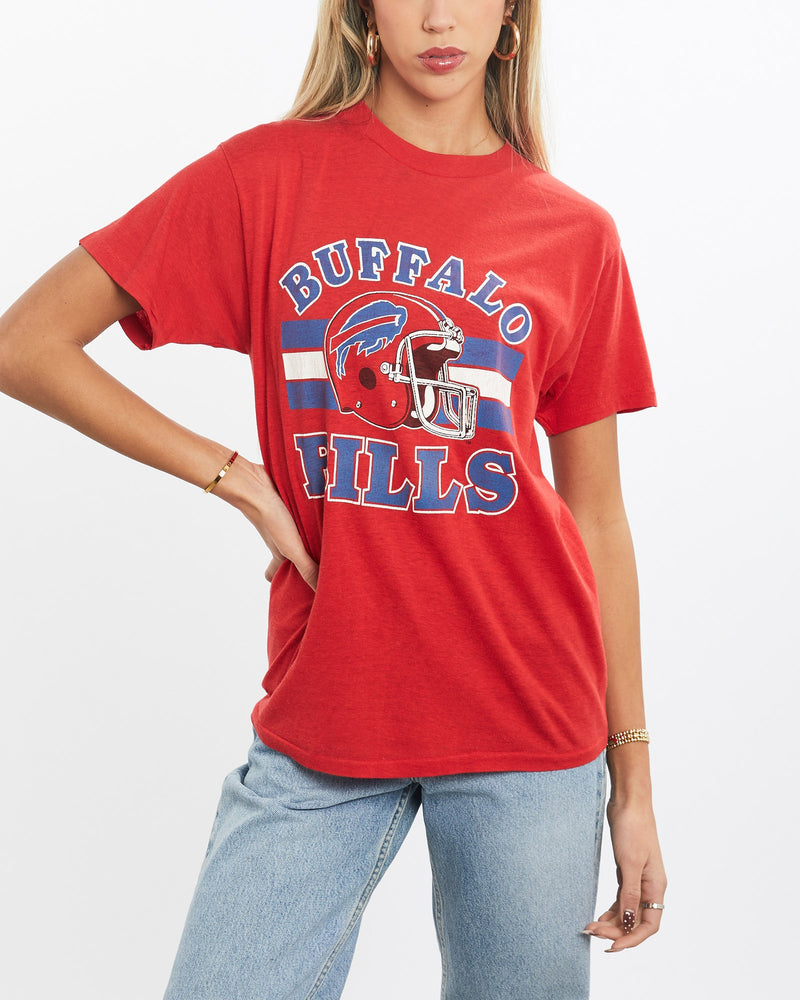 Vintage, 80s, NFL, Buffalo, Bills, Tee, The Real Deal, size extra small, colour Red, newtown, sydney, australia, thrift store, opshop, preloved, secondhand, sustainable, retro, antique, 70s, 80s, 90s, 2000s, 00s, fashion, clothing, streetwear, trendy, garment, style, boutique, store, shop, archive, sale, cheap, best, top, T-Shirts