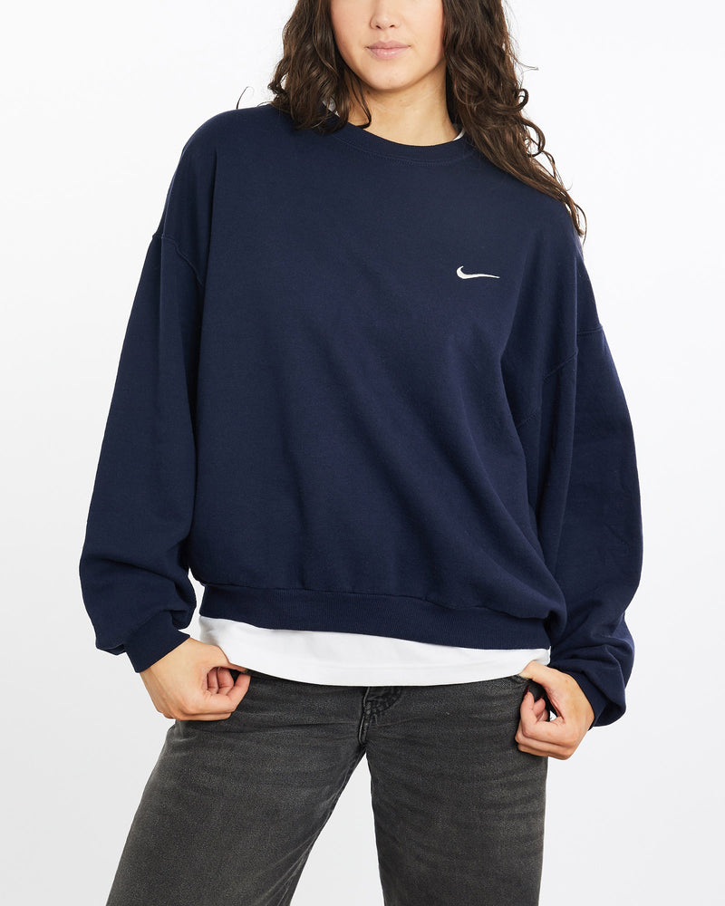 Vintage, Nike, Sweatshirt, The Real Deal, size medium, colour Navy, newtown, sydney, australia, thrift store, opshop, preloved, secondhand, sustainable, retro, antique, 70s, 80s, 90s, 2000s, 00s, fashion, clothing, streetwear, trendy, garment, style, boutique, store, shop, archive, sale, cheap, best, top, Sweats and hoodies