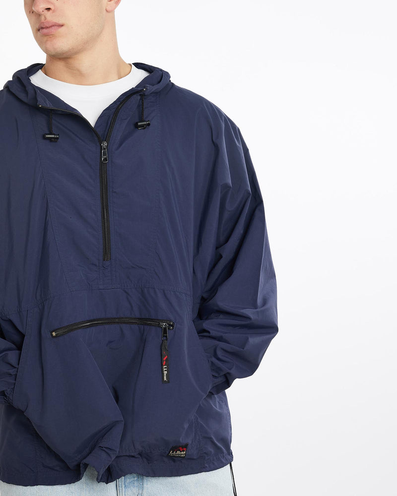 Vintage, L.L., Bean, Windbreaker, Jacket, The Real Deal, size double extra large, colour Navy, newtown, sydney, australia, thrift store, opshop, preloved, secondhand, sustainable, retro, antique, 70s, 80s, 90s, 2000s, 00s, fashion, clothing, streetwear, trendy, garment, style, boutique, store, shop, archive, sale, cheap, best, top, Jackets