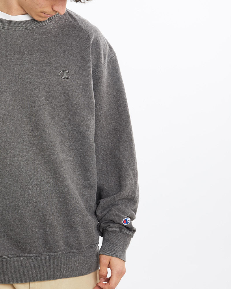 Vintage, Champion, Sweatshirt, The Real Deal, size large, colour Grey, newtown, sydney, australia, thrift store, opshop, preloved, secondhand, sustainable, retro, antique, 70s, 80s, 90s, 2000s, 00s, fashion, clothing, streetwear, trendy, garment, style, boutique, store, shop, archive, sale, cheap, best, top, Sweats and hoodies