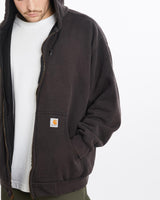 Vintage, 90s, Carhartt, Full, Zip, Hooded, Sweatshirt, The Real Deal, size extra large, colour Black, newtown, sydney, australia, thrift store, opshop, preloved, secondhand, sustainable, retro, antique, 70s, 80s, 90s, 2000s, 00s, fashion, clothing, streetwear, trendy, garment, style, boutique, store, shop, archive, sale, cheap, best, top, Sweats and hoodies
