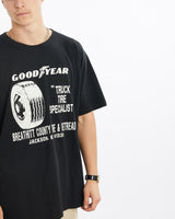 Vintage, 80s, Good, Year, Tire, Tee, The Real Deal, size large, colour Black, newtown, sydney, australia, thrift store, opshop, preloved, secondhand, sustainable, retro, antique, 70s, 80s, 90s, 2000s, 00s, fashion, clothing, streetwear, trendy, garment, style, boutique, store, shop, archive, sale, cheap, best, top, T-Shirts