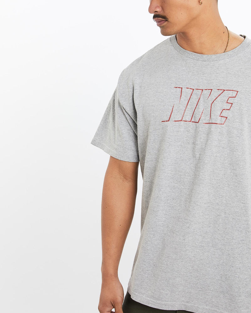 Vintage, Nike, Tee, The Real Deal, size large, colour Grey, newtown, sydney, australia, thrift store, opshop, preloved, secondhand, sustainable, retro, antique, 70s, 80s, 90s, 2000s, 00s, fashion, clothing, streetwear, trendy, garment, style, boutique, store, shop, archive, sale, cheap, best, top, T-Shirts