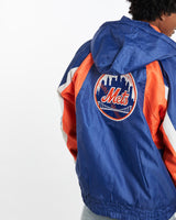 Vintage, 90s, MLB, New, York, Mets, Jacket, The Real Deal, size large, colour Blue, newtown, sydney, australia, thrift store, opshop, preloved, secondhand, sustainable, retro, antique, 70s, 80s, 90s, 2000s, 00s, fashion, clothing, streetwear, trendy, garment, style, boutique, store, shop, archive, sale, cheap, best, top, Jackets