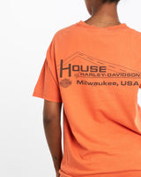 Vintage, Harley, Davidson, Tee, The Real Deal, size medium, colour Orange, newtown, sydney, australia, thrift store, opshop, preloved, secondhand, sustainable, retro, antique, 70s, 80s, 90s, 2000s, 00s, fashion, clothing, streetwear, trendy, garment, style, boutique, store, shop, archive, sale, cheap, best, top, T-Shirts