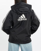 Vintage, 90s, Adidas, Windbreaker, Jacket, The Real Deal, size extra small, colour Black, newtown, sydney, australia, thrift store, opshop, preloved, secondhand, sustainable, retro, antique, 70s, 80s, 90s, 2000s, 00s, fashion, clothing, streetwear, trendy, garment, style, boutique, store, shop, archive, sale, cheap, best, top, Jackets