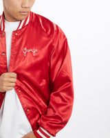 Vintage, 90s, Andre, Dan's, Club', Satin, Bomber, Jacket, The Real Deal, size large, colour Red, newtown, sydney, australia, thrift store, opshop, preloved, secondhand, sustainable, retro, antique, 70s, 80s, 90s, 2000s, 00s, fashion, clothing, streetwear, trendy, garment, style, boutique, store, shop, archive, sale, cheap, best, top, Jackets