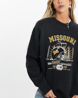 Vintage, 1997, NCAA, Missouri, Tigers, Sweatshirt, The Real Deal, size small, colour Black, newtown, sydney, australia, thrift store, opshop, preloved, secondhand, sustainable, retro, antique, 70s, 80s, 90s, 2000s, 00s, fashion, clothing, streetwear, trendy, garment, style, boutique, store, shop, archive, sale, cheap, best, top, Sweats and hoodies