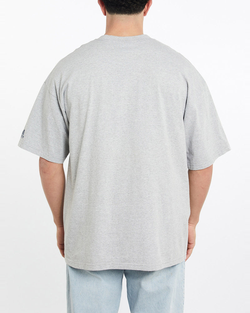 Vintage, 90s, Adidas, Basketball, Tee, The Real Deal, size double extra large, colour Grey, newtown, sydney, australia, thrift store, opshop, preloved, secondhand, sustainable, retro, antique, 70s, 80s, 90s, 2000s, 00s, fashion, clothing, streetwear, trendy, garment, style, boutique, store, shop, archive, sale, cheap, best, top, T-Shirts