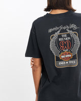 Vintage, 1993, Harley, Davidson, Tee, The Real Deal, size small, colour Black, newtown, sydney, australia, thrift store, opshop, preloved, secondhand, sustainable, retro, antique, 70s, 80s, 90s, 2000s, 00s, fashion, clothing, streetwear, trendy, garment, style, boutique, store, shop, archive, sale, cheap, best, top, T-Shirts