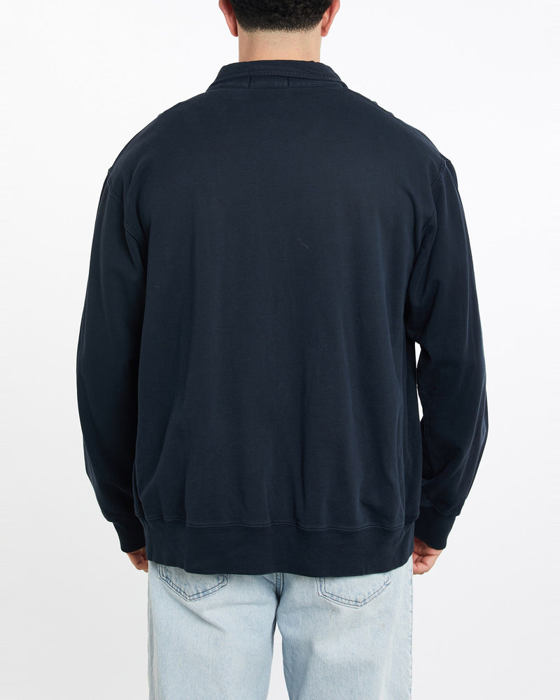 Vintage, 90s, Polo, Ralph, Lauren, Full, Zip, Collared, Sweatshirt, The Real Deal, size double extra large, colour Navy, newtown, sydney, australia, thrift store, opshop, preloved, secondhand, sustainable, retro, antique, 70s, 80s, 90s, 2000s, 00s, fashion, clothing, streetwear, trendy, garment, style, boutique, store, shop, archive, sale, cheap, best, top, Sweats and hoodies