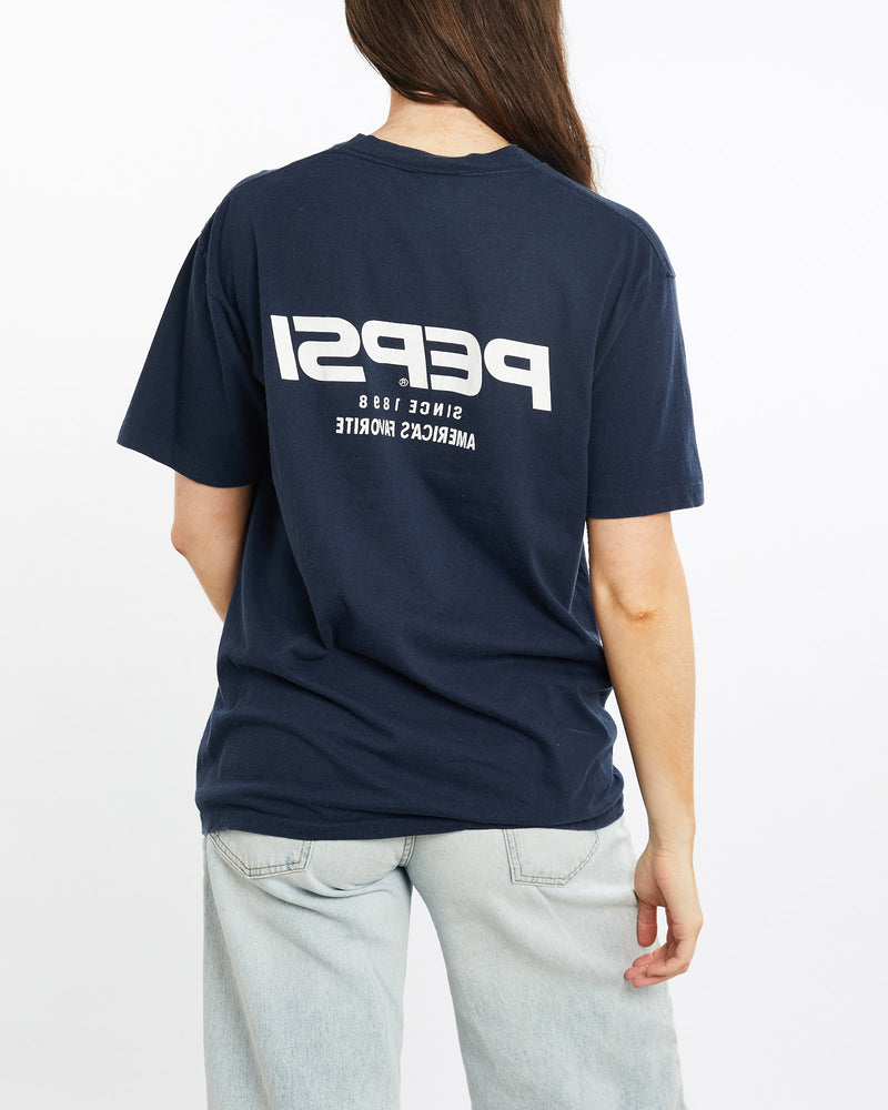 Vintage, 90s, Pepsi, Cola, Tee, The Real Deal, size medium, colour Blue, newtown, sydney, australia, thrift store, opshop, preloved, secondhand, sustainable, retro, antique, 70s, 80s, 90s, 2000s, 00s, fashion, clothing, streetwear, trendy, garment, style, boutique, store, shop, archive, sale, cheap, best, top, T-Shirts