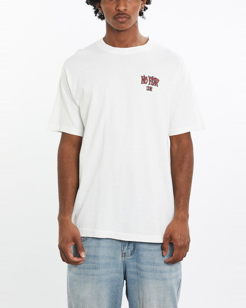 Vintage, 1995, No, Fear, Skate, Tee, The Real Deal, size large, colour White, newtown, sydney, australia, thrift store, opshop, preloved, secondhand, sustainable, retro, antique, 70s, 80s, 90s, 2000s, 00s, fashion, clothing, streetwear, trendy, garment, style, boutique, store, shop, archive, sale, cheap, best, top, T-Shirts