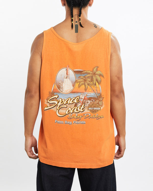 Vintage, Harley, Davidson, Tank, The Real Deal, size large, colour Orange, newtown, sydney, australia, thrift store, opshop, preloved, secondhand, sustainable, retro, antique, 70s, 80s, 90s, 2000s, 00s, fashion, clothing, streetwear, trendy, garment, style, boutique, store, shop, archive, sale, cheap, best, top, T-Shirts