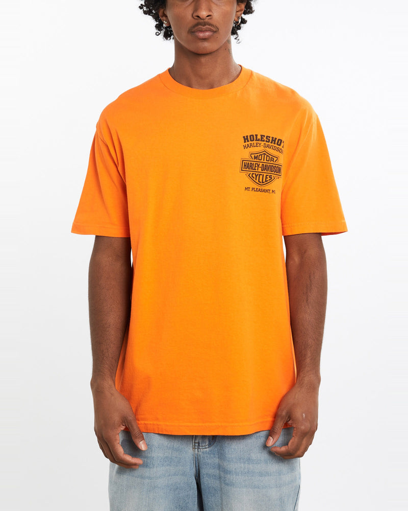 Vintage, Harley, Davidson, Tee, The Real Deal, size large, colour Orange, newtown, sydney, australia, thrift store, opshop, preloved, secondhand, sustainable, retro, antique, 70s, 80s, 90s, 2000s, 00s, fashion, clothing, streetwear, trendy, garment, style, boutique, store, shop, archive, sale, cheap, best, top, T-Shirts