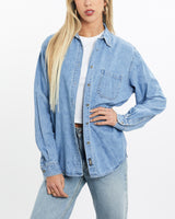 Vintage, Lee, Denim, Button, Up, Shirt, The Real Deal, size extra small, colour Blue, newtown, sydney, australia, thrift store, opshop, preloved, secondhand, sustainable, retro, antique, 70s, 80s, 90s, 2000s, 00s, fashion, clothing, streetwear, trendy, garment, style, boutique, store, shop, archive, sale, cheap, best, top, Shirts