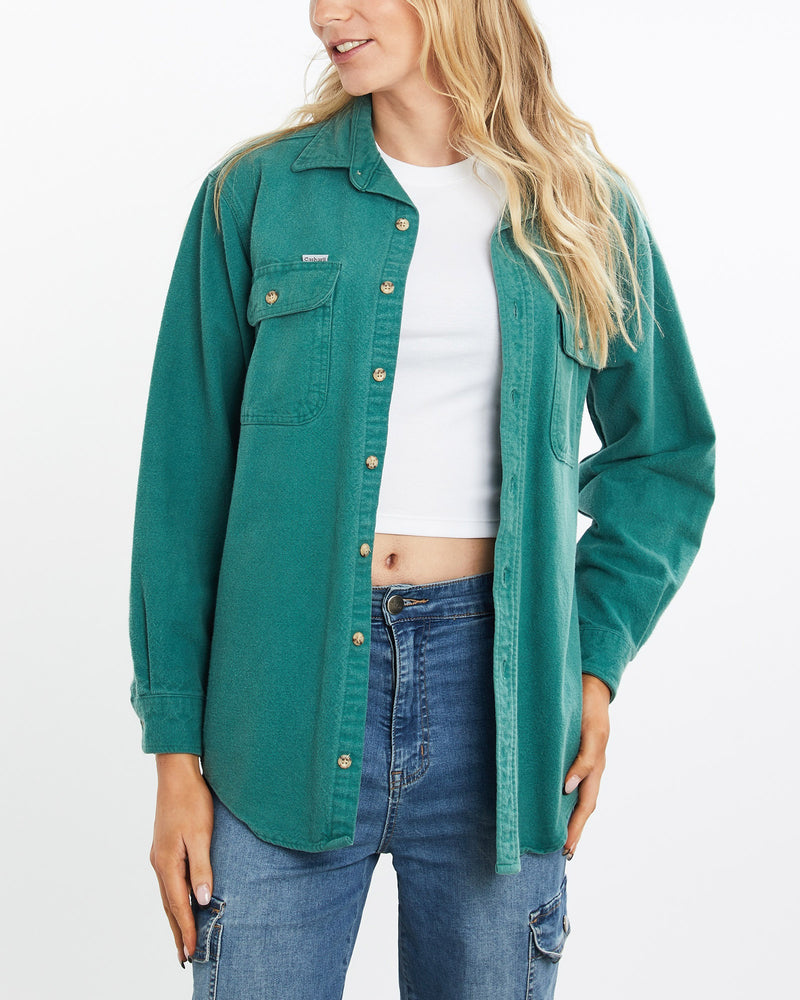 Vintage, 90s, Carhartt, Heavyweight, Button, Up, Shirt, The Real Deal, size medium, colour Green, newtown, sydney, australia, thrift store, opshop, preloved, secondhand, sustainable, retro, antique, 70s, 80s, 90s, 2000s, 00s, fashion, clothing, streetwear, trendy, garment, style, boutique, store, shop, archive, sale, cheap, best, top, Shirts
