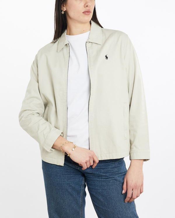 Vintage, 90s, Polo, Ralph, Lauren, Harrington, Jacket, The Real Deal, size medium, colour Beige, newtown, sydney, australia, thrift store, opshop, preloved, secondhand, sustainable, retro, antique, 70s, 80s, 90s, 2000s, 00s, fashion, clothing, streetwear, trendy, garment, style, boutique, store, shop, archive, sale, cheap, best, top, Jackets