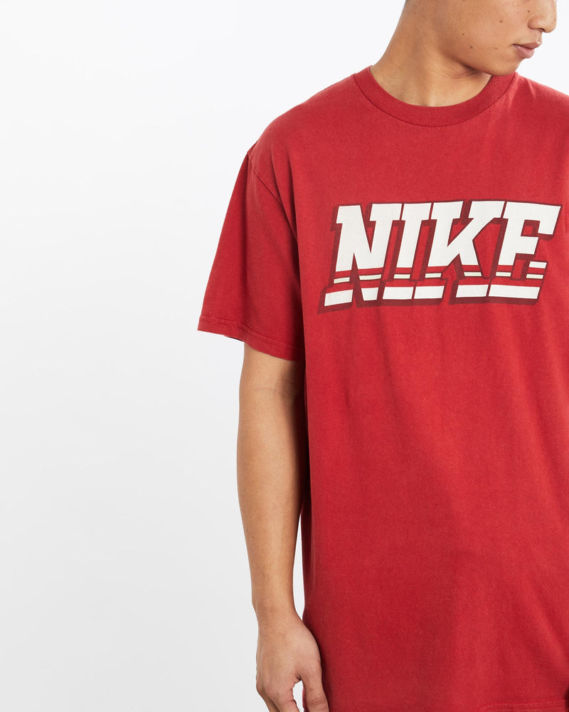 Vintage, Nike, Tee, The Real Deal, size large, colour Red, newtown, sydney, australia, thrift store, opshop, preloved, secondhand, sustainable, retro, antique, 70s, 80s, 90s, 2000s, 00s, fashion, clothing, streetwear, trendy, garment, style, boutique, store, shop, archive, sale, cheap, best, top, T-Shirts