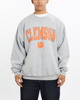 Vintage, 90s, NCAA, Clemson, Tigers, Sweatshirt, The Real Deal, size large, colour Grey, newtown, sydney, australia, thrift store, opshop, preloved, secondhand, sustainable, retro, antique, 70s, 80s, 90s, 2000s, 00s, fashion, clothing, streetwear, trendy, garment, style, boutique, store, shop, archive, sale, cheap, best, top, Sweats and hoodies