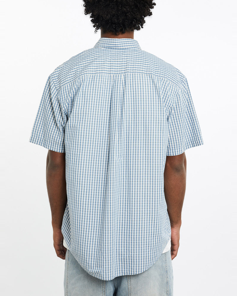 Vintage, 90s, Polo, Ralph, Lauren, Short, Sleeve, Button, Up, Shirt, The Real Deal, size large, colour Blue, newtown, sydney, australia, thrift store, opshop, preloved, secondhand, sustainable, retro, antique, 70s, 80s, 90s, 2000s, 00s, fashion, clothing, streetwear, trendy, garment, style, boutique, store, shop, archive, sale, cheap, best, top, Shirts