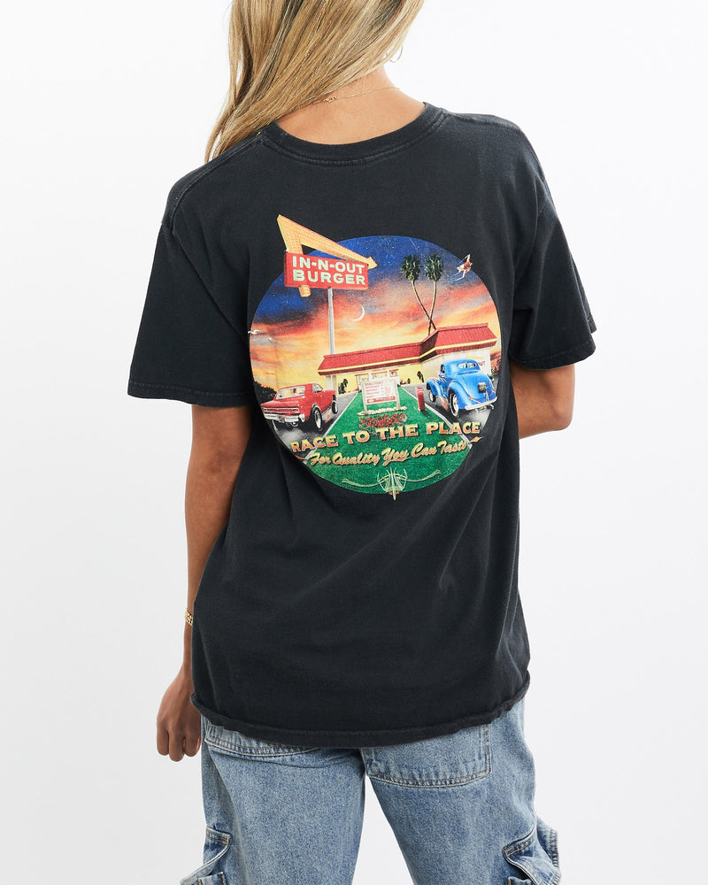 Vintage, In-N-Out, Burger, Tee, The Real Deal, size extra small, colour Black, newtown, sydney, australia, thrift store, opshop, preloved, secondhand, sustainable, retro, antique, 70s, 80s, 90s, 2000s, 00s, fashion, clothing, streetwear, trendy, garment, style, boutique, store, shop, archive, sale, cheap, best, top, T-Shirts