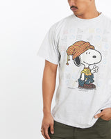 Vintage, 90s, Snoopy, Cartoon, Tee, The Real Deal, size large, colour Grey, newtown, sydney, australia, thrift store, opshop, preloved, secondhand, sustainable, retro, antique, 70s, 80s, 90s, 2000s, 00s, fashion, clothing, streetwear, trendy, garment, style, boutique, store, shop, archive, sale, cheap, best, top, T-Shirts