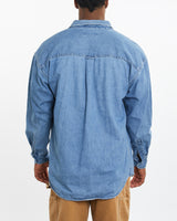 Vintage 90s Chaps Ralph Lauren Denim Button Up Shirt <br>XL , The Real Deal , newtown, sydney, australia, thrift store, opshop, preloved, secondhand, sustainable, retro, antique, 70s, 80s, 90s, 2000s, 00s, fashion, clothing, streetwear, trendy, garment, style, boutique, store, shop, archive, sale, cheap, best, top