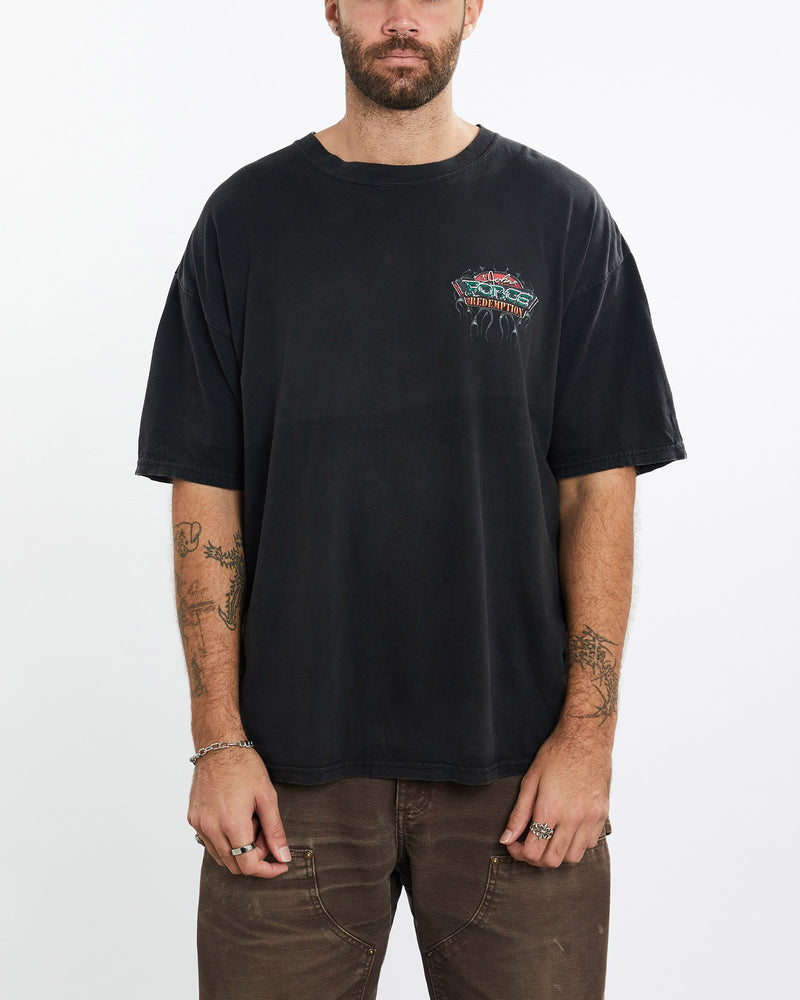 Vintage, John, Force, Racing, Tee, The Real Deal, size extra large, colour Black, newtown, sydney, australia, thrift store, opshop, preloved, secondhand, sustainable, retro, antique, 70s, 80s, 90s, 2000s, 00s, fashion, clothing, streetwear, trendy, garment, style, boutique, store, shop, archive, sale, cheap, best, top, T-Shirts