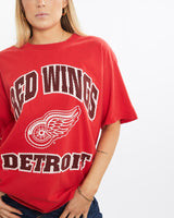 Vintage, 90s, NHL, Detroit, Red, Wings, Tee, The Real Deal, size medium, colour Red, newtown, sydney, australia, thrift store, opshop, preloved, secondhand, sustainable, retro, antique, 70s, 80s, 90s, 2000s, 00s, fashion, clothing, streetwear, trendy, garment, style, boutique, store, shop, archive, sale, cheap, best, top, T-Shirts