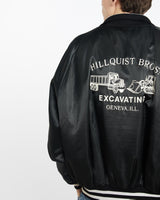 Vintage, 90s, Satin, Bomber, Jacket, The Real Deal, size extra large, colour Black, newtown, sydney, australia, thrift store, opshop, preloved, secondhand, sustainable, retro, antique, 70s, 80s, 90s, 2000s, 00s, fashion, clothing, streetwear, trendy, garment, style, boutique, store, shop, archive, sale, cheap, best, top, Jackets