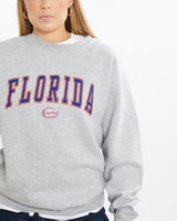 Vintage, NCAA, Florida, Gators, Sweatshirt, The Real Deal, size medium, colour Grey, newtown, sydney, australia, thrift store, opshop, preloved, secondhand, sustainable, retro, antique, 70s, 80s, 90s, 2000s, 00s, fashion, clothing, streetwear, trendy, garment, style, boutique, store, shop, archive, sale, cheap, best, top, Sweats and hoodies