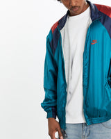 Vintage, 90s, Nike, Track, Jacket, The Real Deal, size large, colour Blue, newtown, sydney, australia, thrift store, opshop, preloved, secondhand, sustainable, retro, antique, 70s, 80s, 90s, 2000s, 00s, fashion, clothing, streetwear, trendy, garment, style, boutique, store, shop, archive, sale, cheap, best, top, Jackets