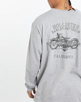 Vintage, Harley, Davidson, Long, Sleeve, Tee, The Real Deal, size large, colour Grey, newtown, sydney, australia, thrift store, opshop, preloved, secondhand, sustainable, retro, antique, 70s, 80s, 90s, 2000s, 00s, fashion, clothing, streetwear, trendy, garment, style, boutique, store, shop, archive, sale, cheap, best, top, T-Shirts
