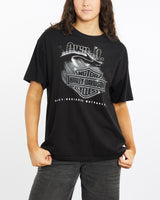 Vintage, Harley, Davidson, Tee, The Real Deal, size medium, colour Black, newtown, sydney, australia, thrift store, opshop, preloved, secondhand, sustainable, retro, antique, 70s, 80s, 90s, 2000s, 00s, fashion, clothing, streetwear, trendy, garment, style, boutique, store, shop, archive, sale, cheap, best, top, T-Shirts