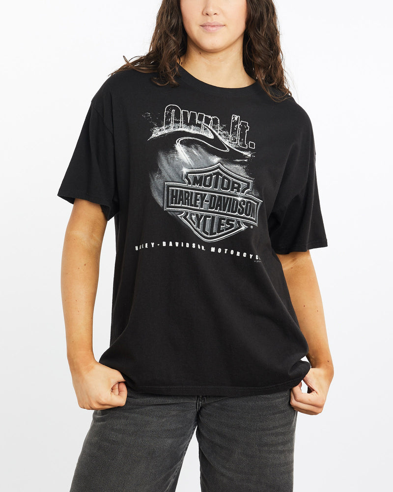 Vintage, Harley, Davidson, Tee, The Real Deal, size medium, colour Black, newtown, sydney, australia, thrift store, opshop, preloved, secondhand, sustainable, retro, antique, 70s, 80s, 90s, 2000s, 00s, fashion, clothing, streetwear, trendy, garment, style, boutique, store, shop, archive, sale, cheap, best, top, T-Shirts